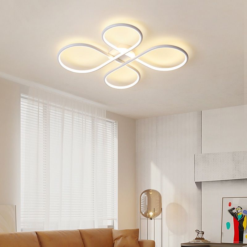 Contemporary Flush Mount Lighting LED White Ceiling Light for Room Foyer