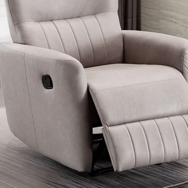 Swivel Rocker Standard Recliner Metal Frame Faux Leather Recliner Chair