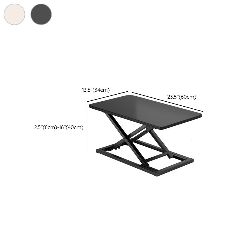 Rectangular Shaped Standing Desk Folding Wood Black/White for Office