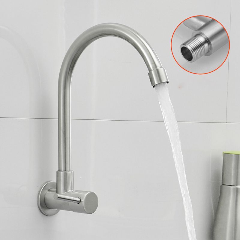 Modern Bridge Faucet Stainless Steel Swivel Spout Spray Kitchen Faucet