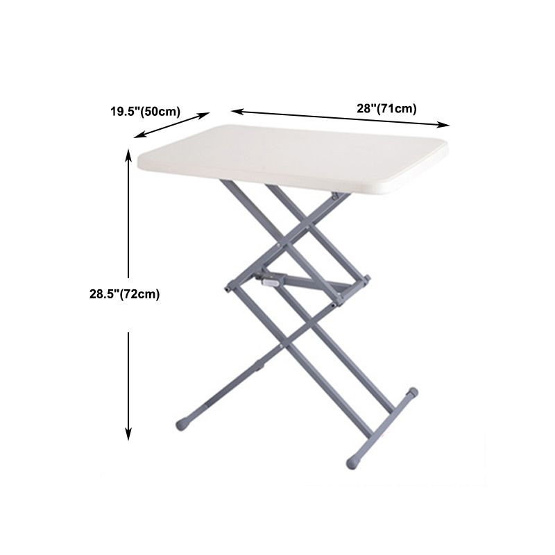 Rectangular Contemporary Standing Desk Converter Plastic Adjustable Folding Table