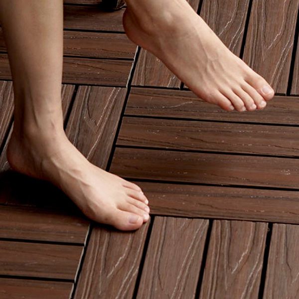 Outdoor Patio Flooring Tiles Embossed Composite Snap Fit Decking Tiles