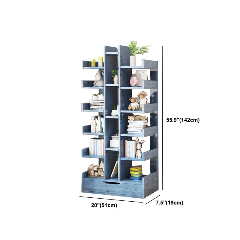 Modern Open Back Shelf Bookcase Engineered Wood Book Shelf for Study Room