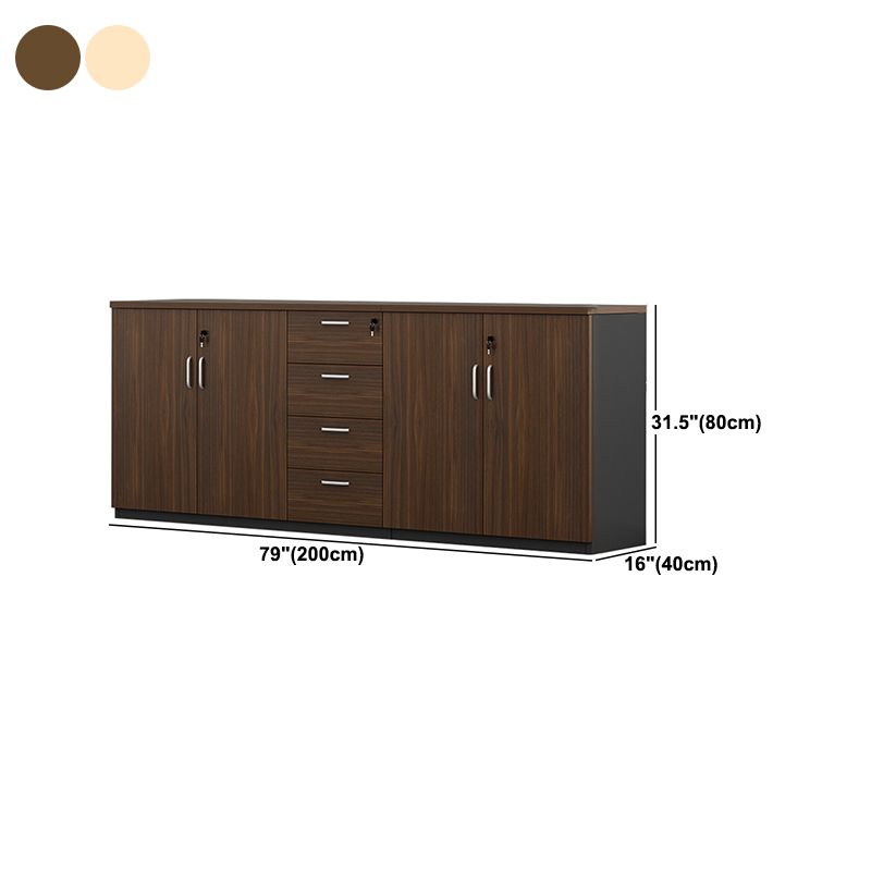 Lateral File Cabinet Wood Locking File Cabinet with Storage Shelves