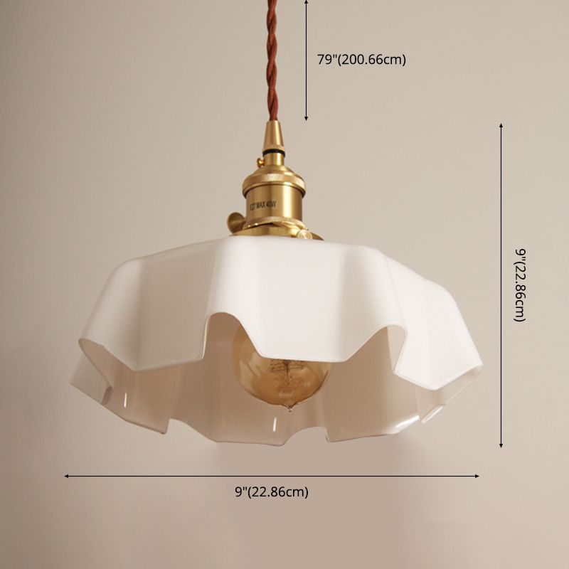 Clear Glass Contemporary Pendant Light 1-Light Hanging Ceiling Light for Dining Room