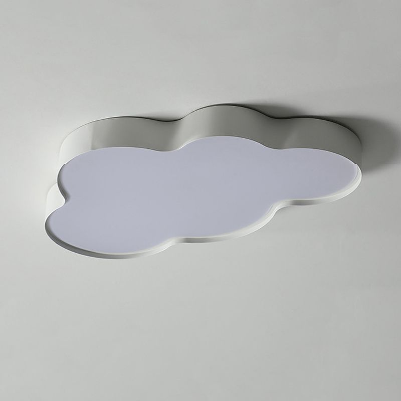 Modern Style Cloud Shape Flush Mount Acrylic 1-Light Ceiling Light for Bedroom