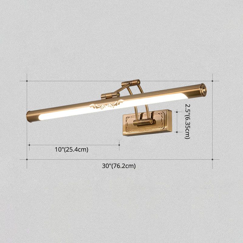 Lámpara de pared LED de latón en la luz de pared de hierro electroplacado de estilo clásico tradicional con sombra acrílica