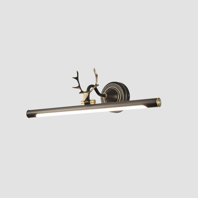 Modern Linear Vanity Fixtures Metal 1 Light Vanity Wall Lights with Antlers