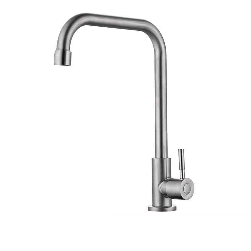 Contemporary Kitchen Faucet Stainless Steel Swivel Spout Standard Kitchen Faucets