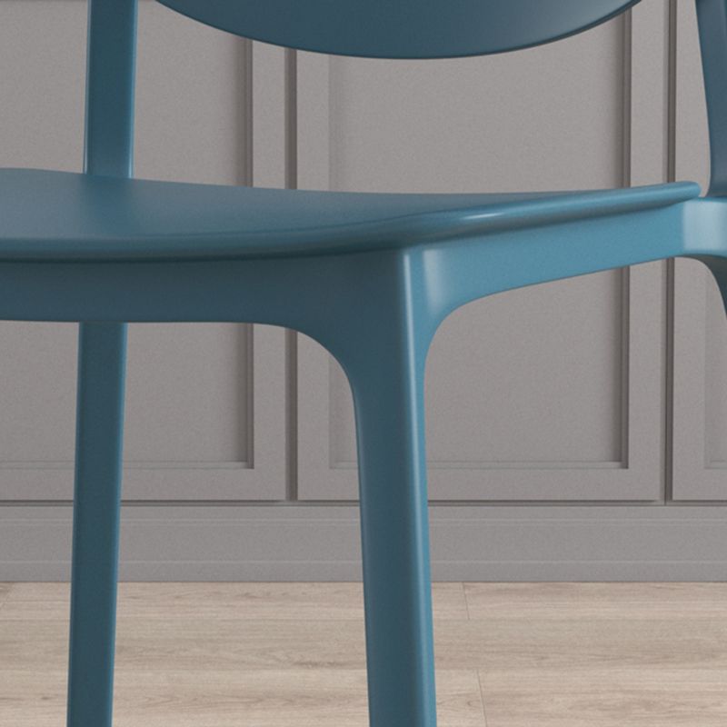 Plastic Contemporary Armless Chair Dining Room Open Back Chair