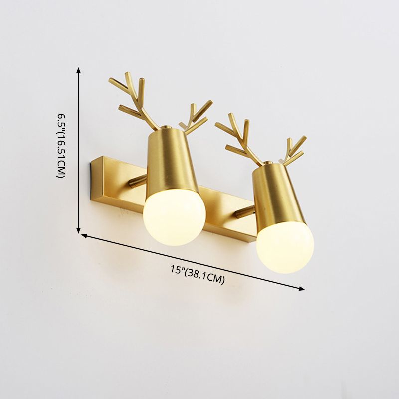 Creative Antlers Bathroom Vanity Fixture American Style Vanity Mirror Lights with Angle Adjustable