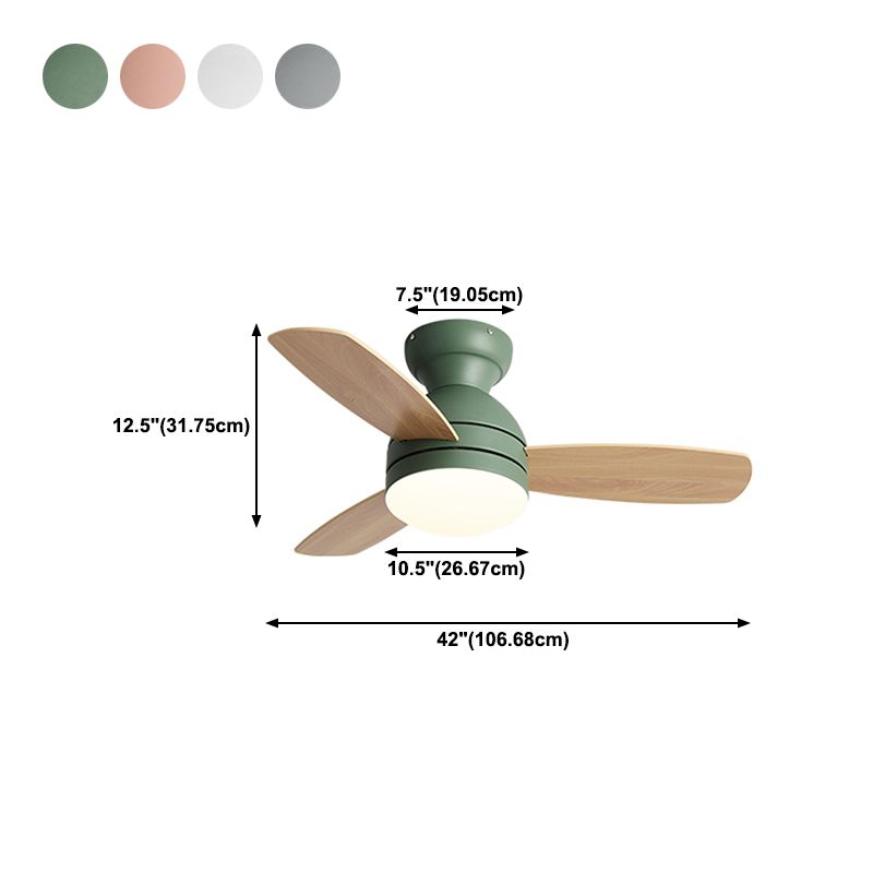 1 Light Ceiling Fan Lamp Modern Style Metal Ceiling Fan Lighting for Children's Room