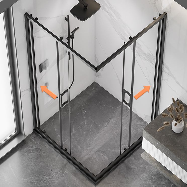 Semi-Frameless Tempered Glass Shower Enclosure with Half-Framed Shower Enclosure