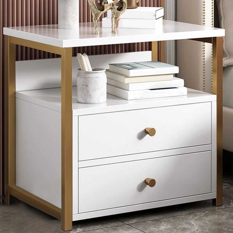 Modern Drawer Storage Nightstand 20 Inch H Imitation Wood Shelf Included Night Table