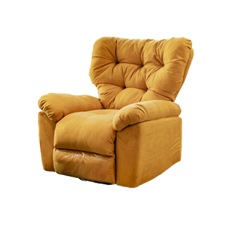 Contemporary Microsuede Recliners with Tufted Back and Independent Foot