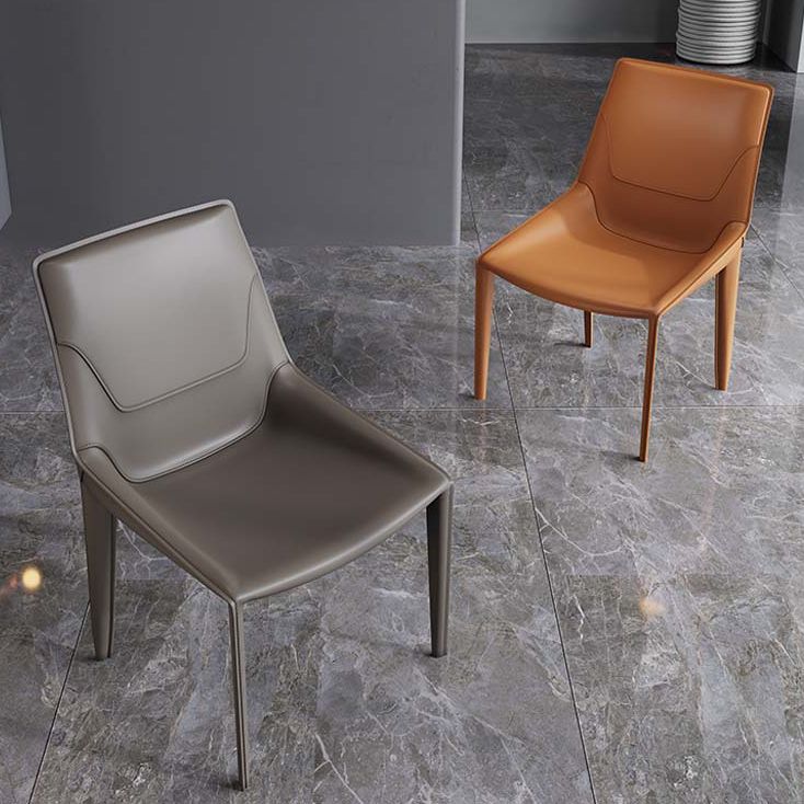 Contemporary Chair Armless Chairs for Kitchen with Metal Legs