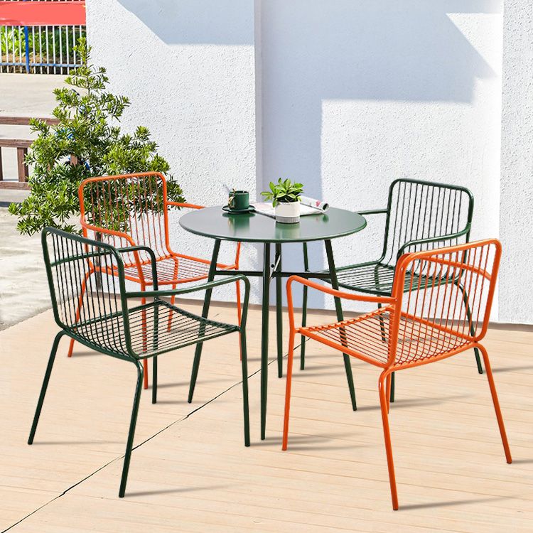 Modern Metal Patio Table No Distressing Rust Resistant Bistro Table