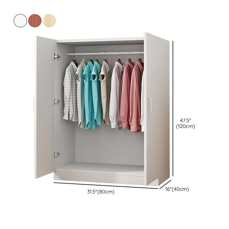 Contemporary Youth Armoire with Garment Rod Wooden Bedroom Armoire