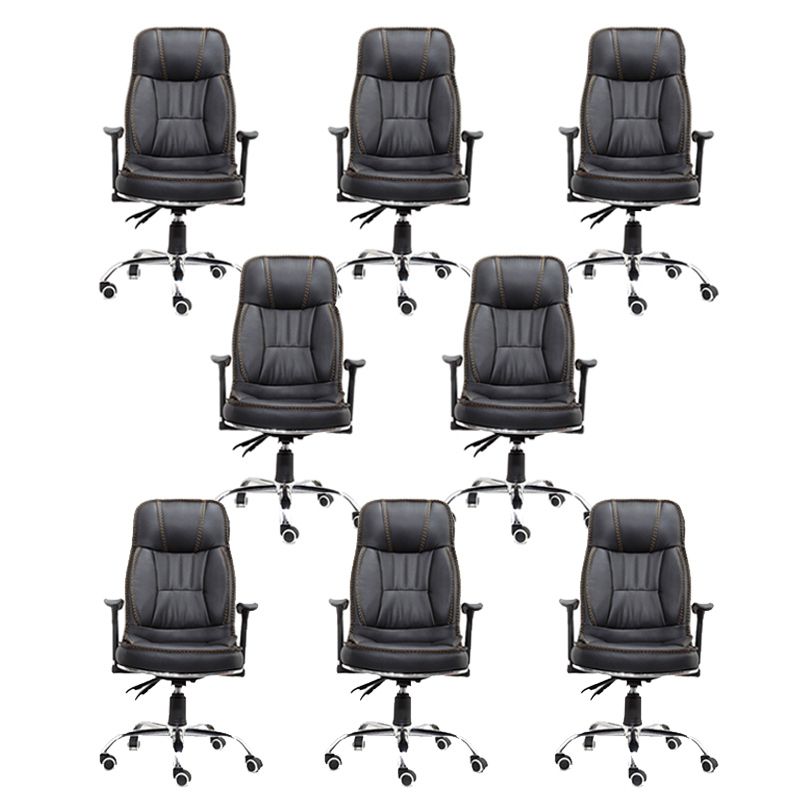 Black Contemporary Executive Chair Upholstered Managers Chair