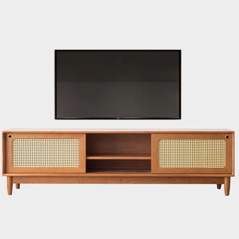 Scandinavian TV Media Console Solid Wood TV Console for Living Room