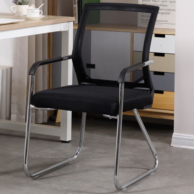 CorLiving Workspace Modern Office Chair Black Mid-Back Mesh Desk Chair