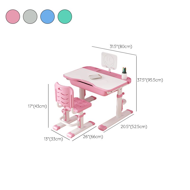 Children's Desk and Chair Set with Storage Drawer Ergonomic Desk