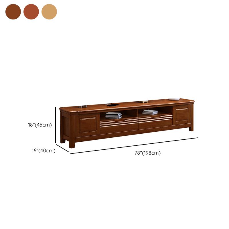 Traditional TV Media Stand Wooden TV Stand Console with Drawers