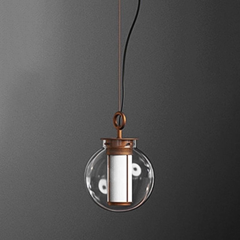 Géométric Hanging Lights Industrial Style Glass 1 Light Pendant Pendante Light Kit