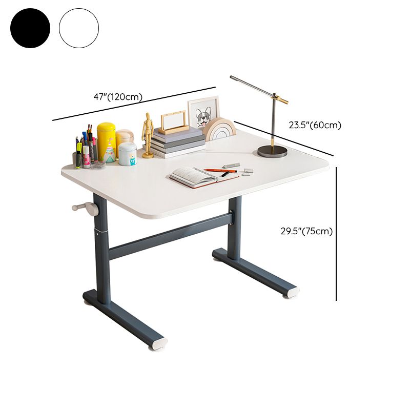 Rectangular Shaped Office Table Wood Writing Desk in White/Black