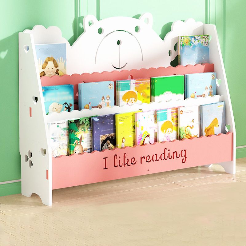 Ladder Closed Back Bookshelf Solid and Manufactured Wood Bookshelf for Home