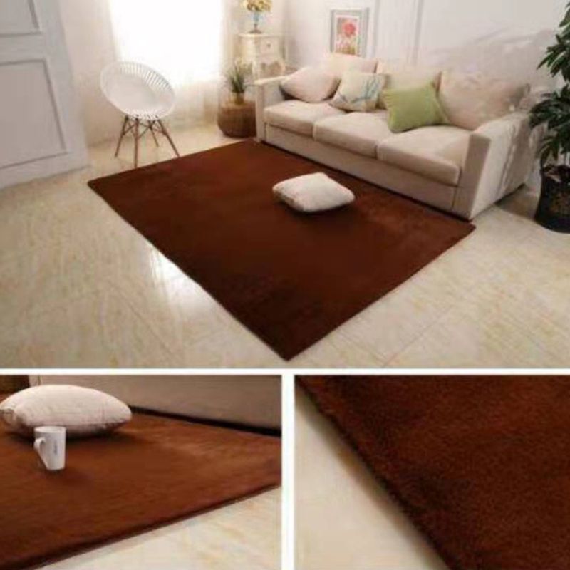 Tapis de couleur unie relaxante Couleur de couleur multicolore Machine de tapis de tapis de tapis de tapis lavable sans glissement pour décoration