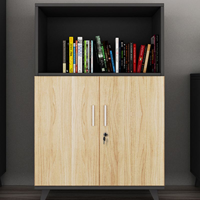 Nordic Style File Cabinet Wood Frame Vertical File Cabinet for Office