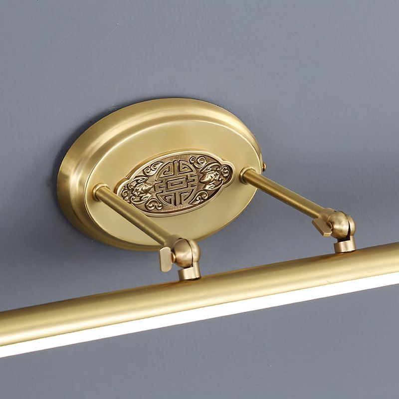 Moderne stijl lineaire ijdelheid verlichtingsarmaturen metaal 1 lichte ijdelheid muur sconce in goud