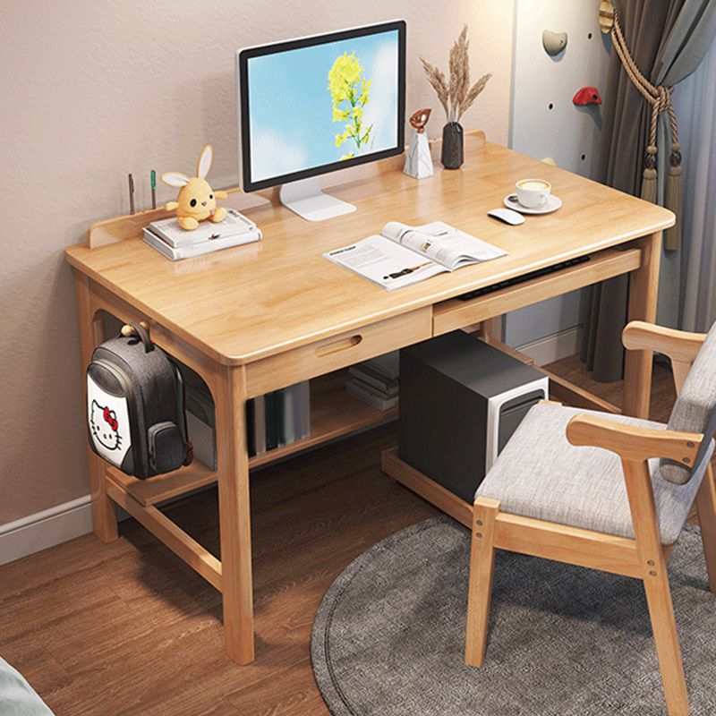 23.6"W Kids Desk Bedroom Writing Desk Solid Wood Child Desk with Drawer