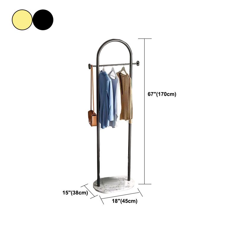 Modern Coat Rack Metal Hanger Basket Free Standing Coat Hanger