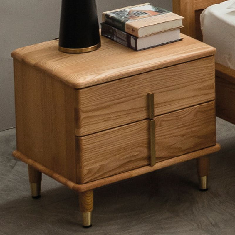 Solid Wood Nightstand Legs Included Accent Table Nightstand with Drawers