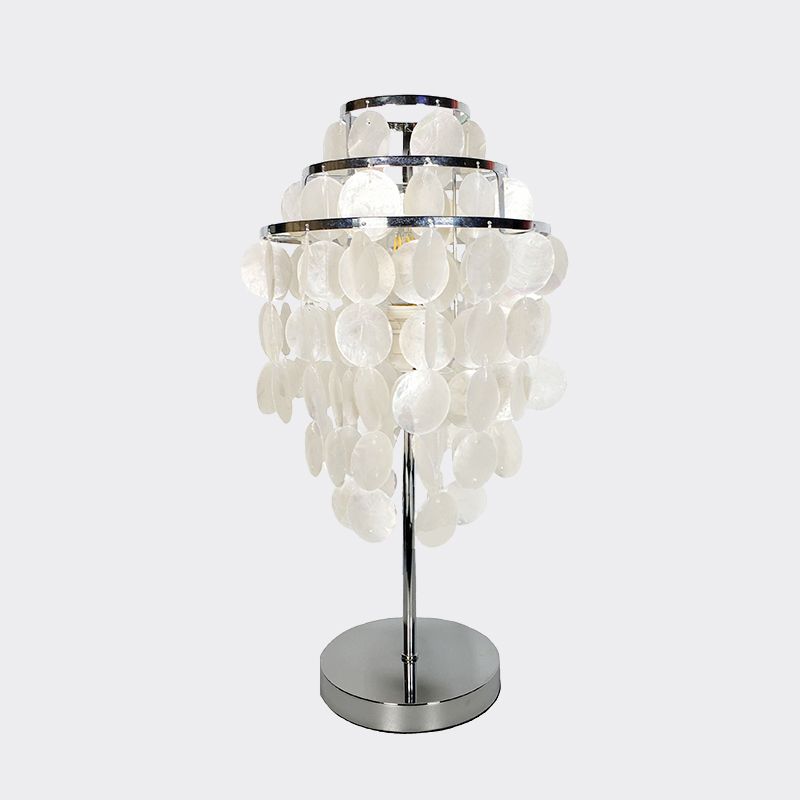 White Wind Chime Task Lighting Modernism Shell 1 Light Reading Book Light for Bedroom