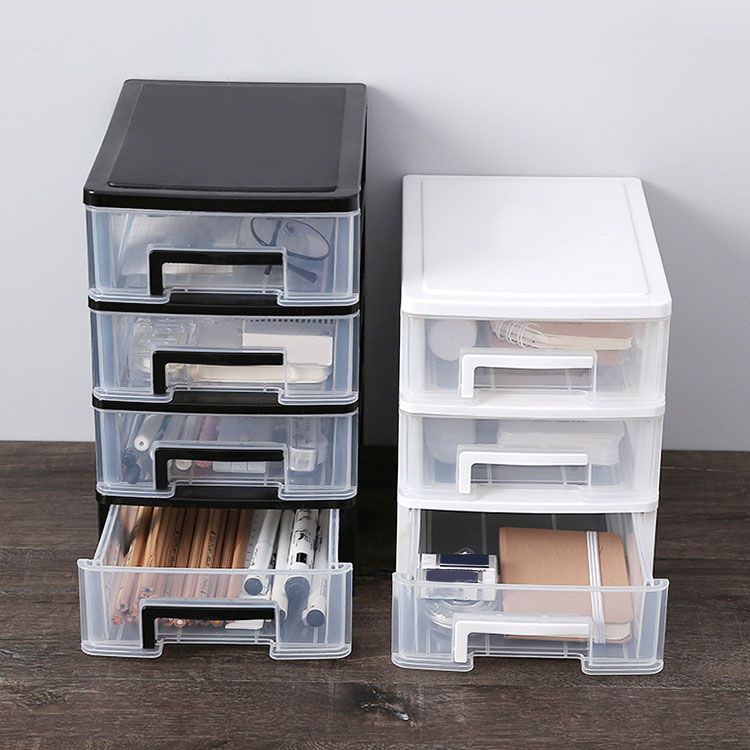 Vertical Filing Cabinet Plastic Transparent Drawers Modern File Cabinet