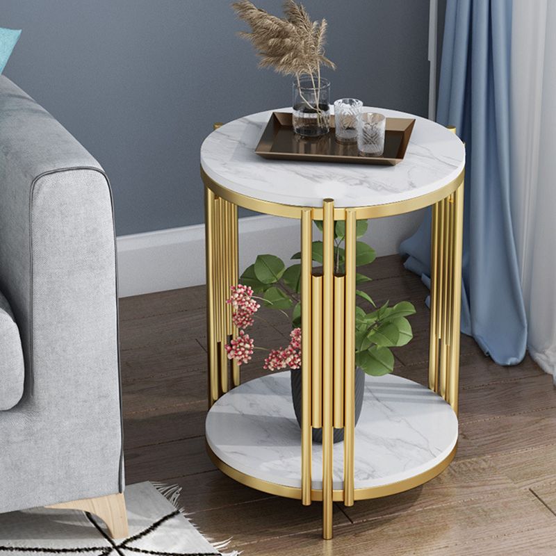 Contemporary Accent Table Nightstand Open Storage Bedside Cabinet for Bedroom