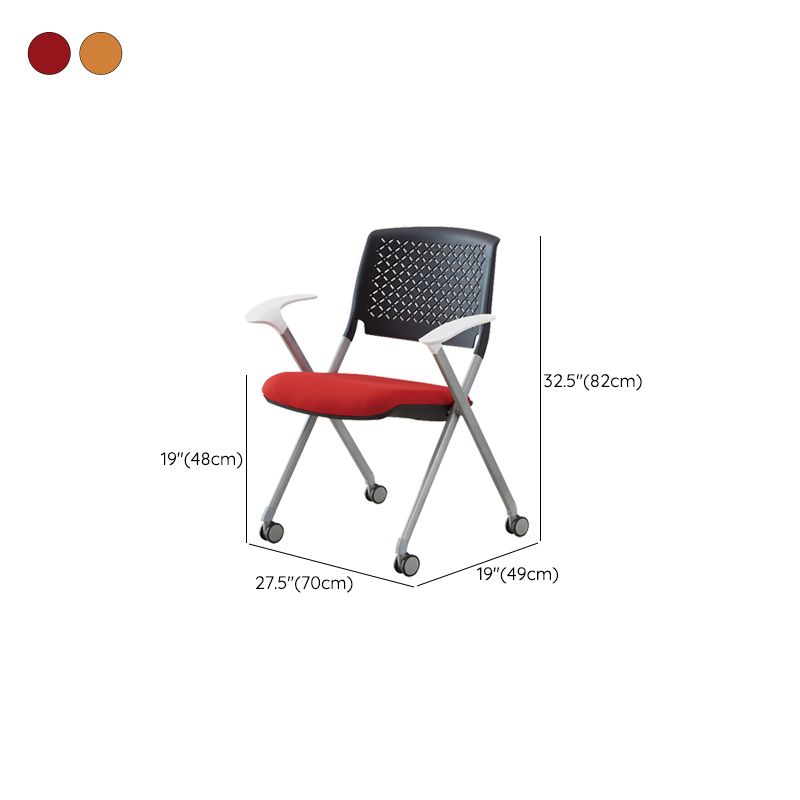 Contemporary Conference Chair Metal Frame Office Chair with Arm