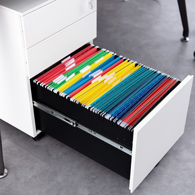 Modern Filing Cabinet Drawers Storage Metal File Cabinet with Castors for Home Office