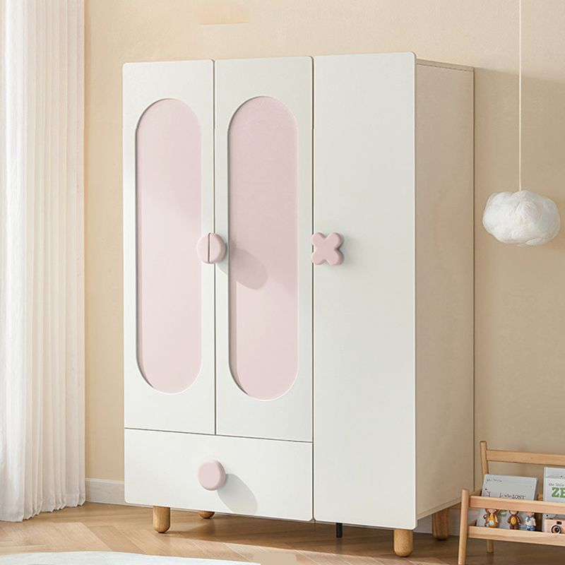 Pink and Blue Wardrobe Armoire Wooden Wardrobe Armoire with Door