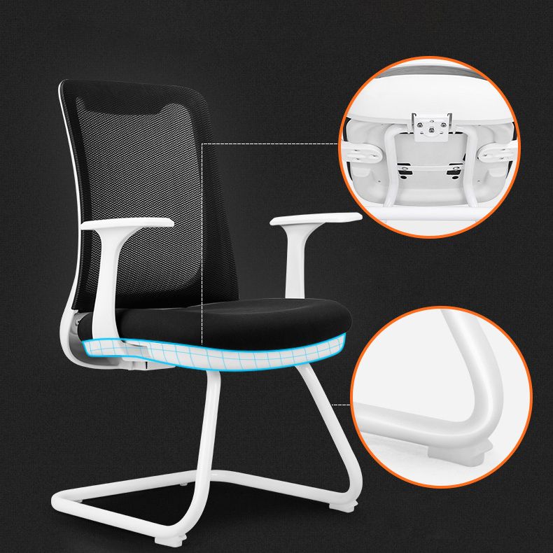 Modern Office Chair Fixed Arms Upholstered No Distressing Chair