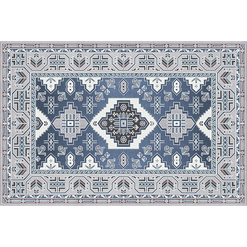 Nostalgie Rapis intérieur Tapis floral Primper du milieu du siècle Polyester Tapis de support sans glissement pour le salon