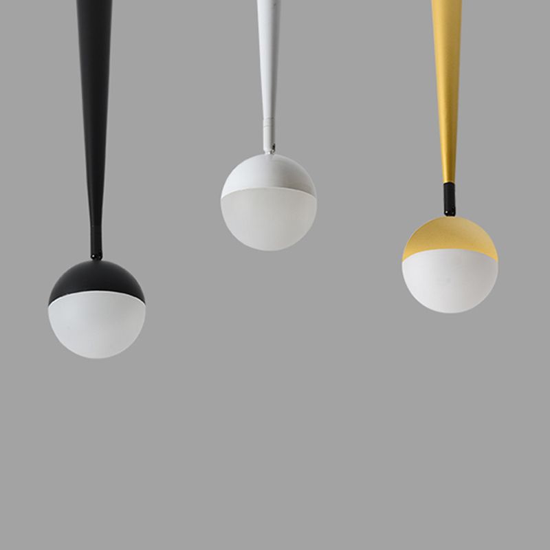 Spherical Dining Room Pendant Spotlight Metal Minimalist LED Suspension Lamp