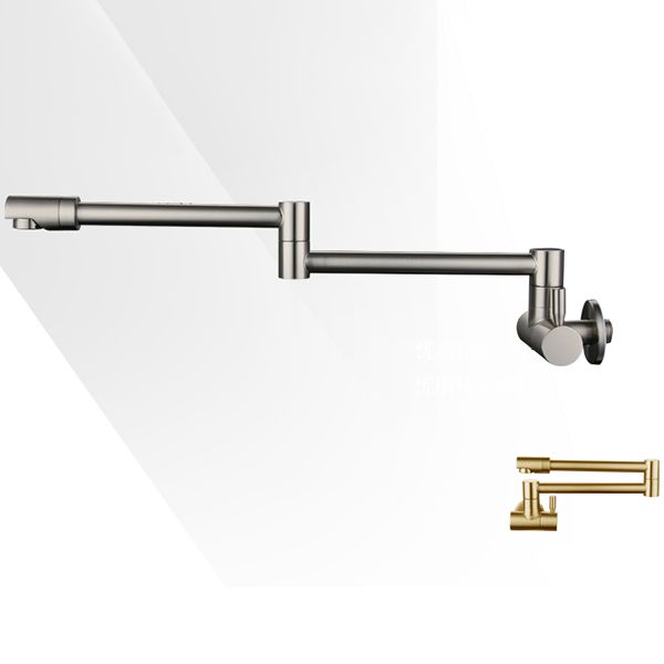 Modern Faucet 1-Handle and 1-Hole Single Level Low Pot Filler Kitchen Faucet