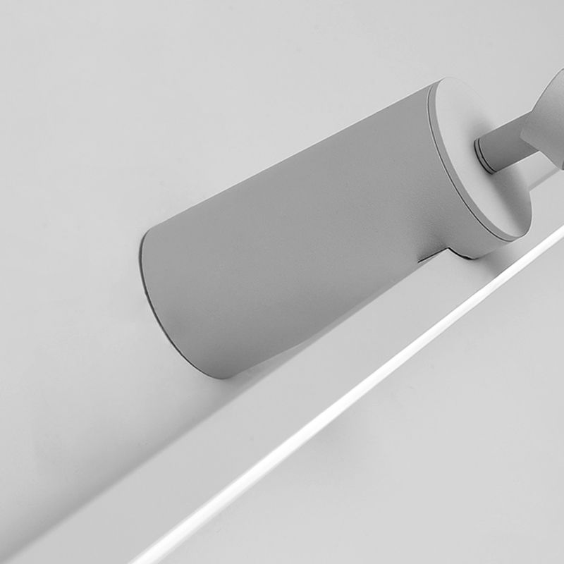 Iluminación de tocador lineal de metal simplicidad de pared LED aplique con foco para el baño