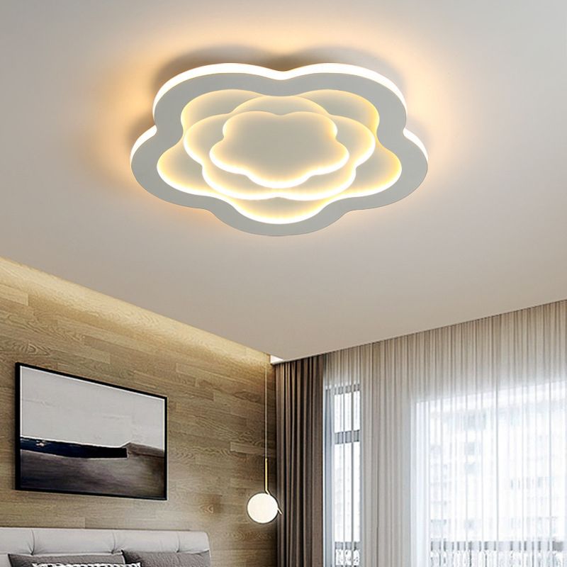 Modern LED Ceiling Lamp Simple Ceiling Mount Light with Acrylic Shade for Bedroom