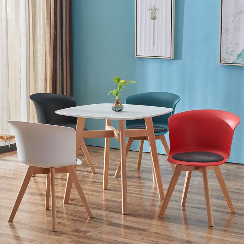 Contemporary Style Side Chair Oak Solid Wood Dining Side Chair