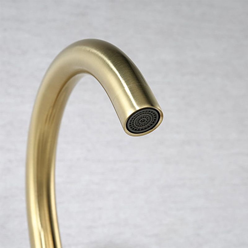 High-Arc Basin Faucet Cross Handle Vanity Faucet for Bathroom